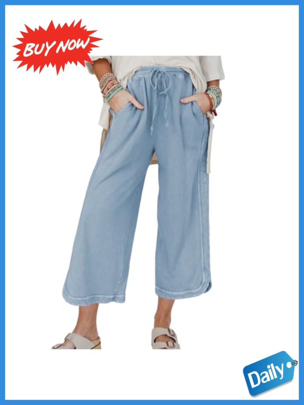 Cropped Wide Leg Sweatpants Cotton Blend High Rise Lounge Pants